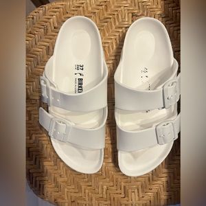 White Rubber Birkenstocks. Only worn twice.